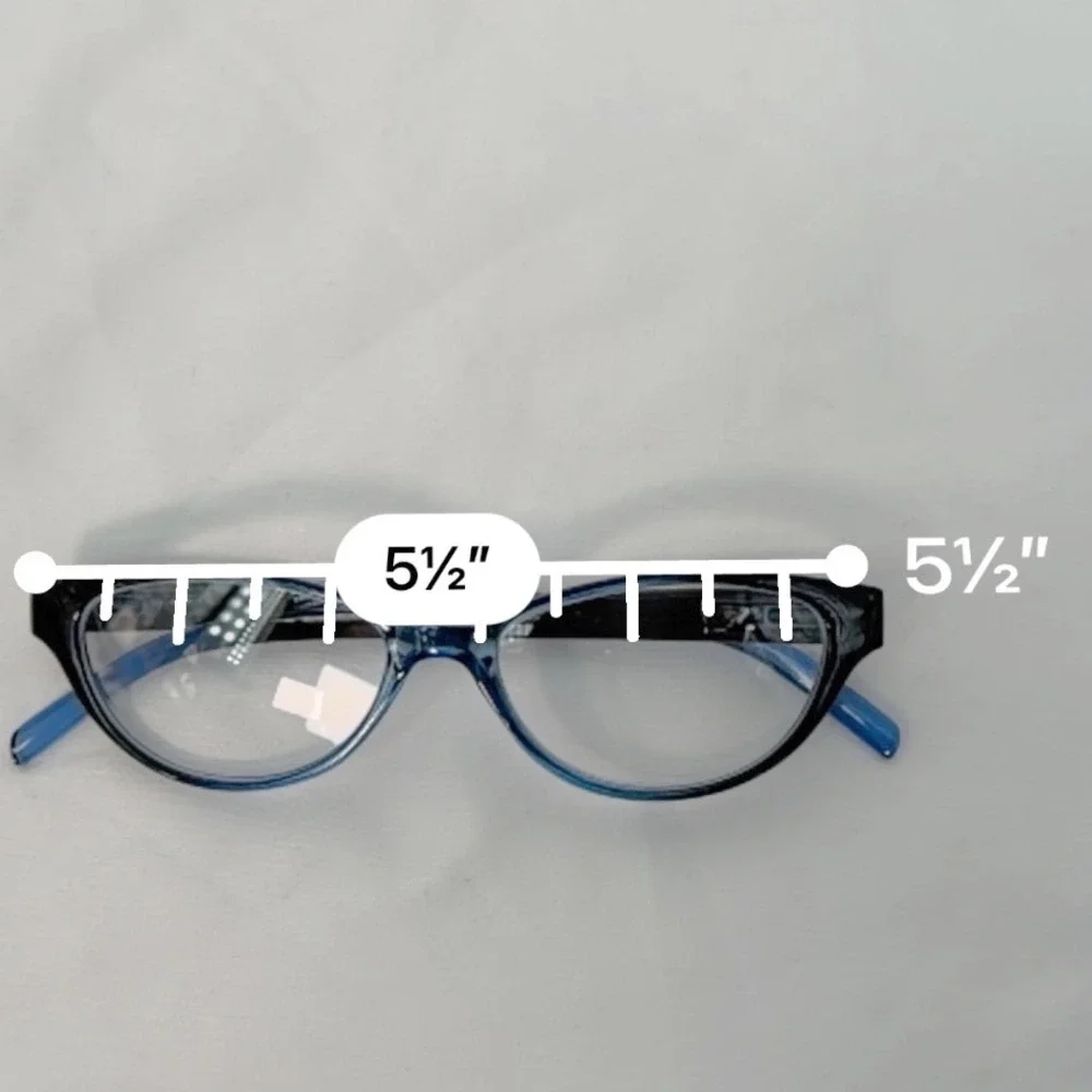 Norperwis Cat Eye Reading +1.75 Glasses Blue Black Gradient with Case 104-33